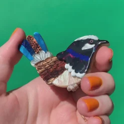 Thunderbolt Of Cobalt Brooch^Erstwilder Best