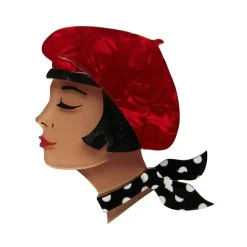 Tres Chic Brooch - Red^Erstwilder Clearance