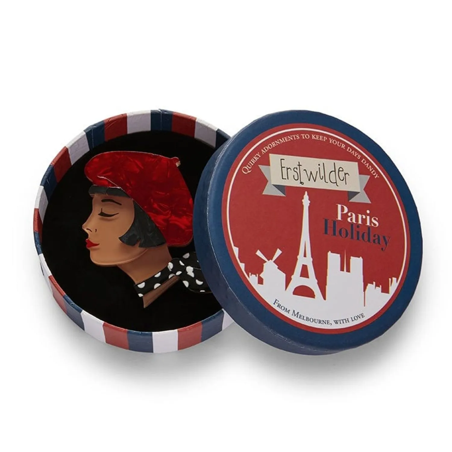 Tres Chic Brooch - Red^Erstwilder Clearance
