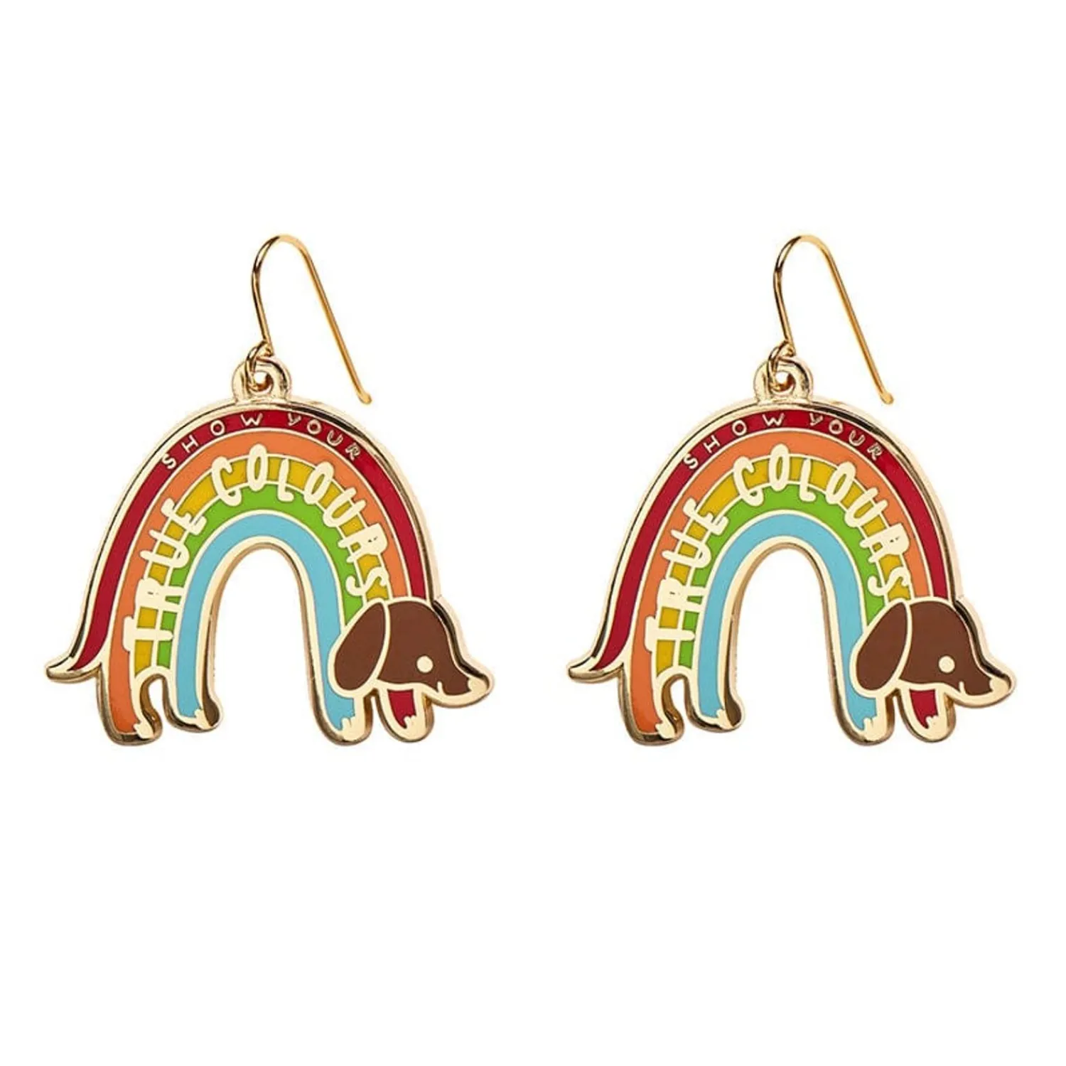 True Colours Enamel Drop Earrings^Erstwilder Sale