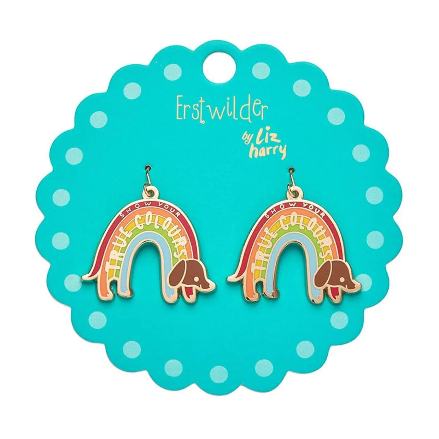 True Colours Enamel Drop Earrings^Erstwilder Sale