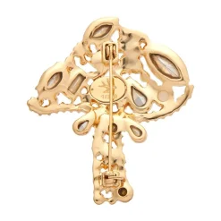Well Spotted Stone Set Crystal Brooch^Erstwilder Clearance