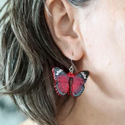 Wings Laced In Red Earrings^Erstwilder New